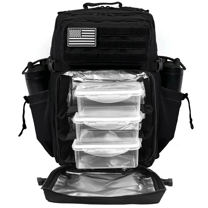 Meal Prep Fit - 45L 食事準備管理バックパック戦術防水断熱ランチクーラーバッグジムハイキングキャンプ旅行デュアルカップホルダー