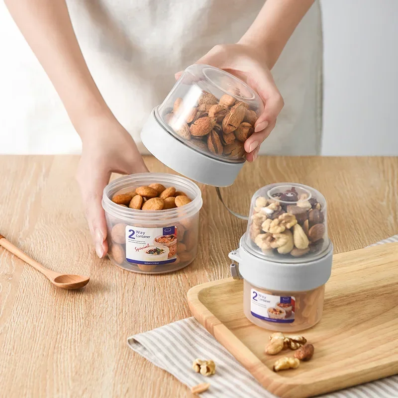 Meal Prep Yogurt Containers - 朝食用オートミールシリアルナッツヨーグルトサラダカップシール容器セット（フォーク、ソースカップ、蓋、弁当箱、フードテイパー、ボウル、ランチボックス付き）