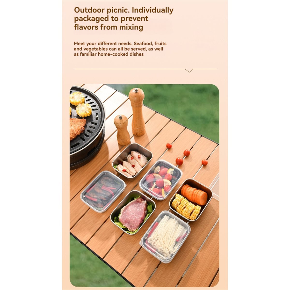 Meal Prep Fit - 【AT48】冷蔵庫用スタッカブルフードコンテナ 新登場！食材を新鮮に保ち、スペースを節約。食事の準備や残り物に最適。
