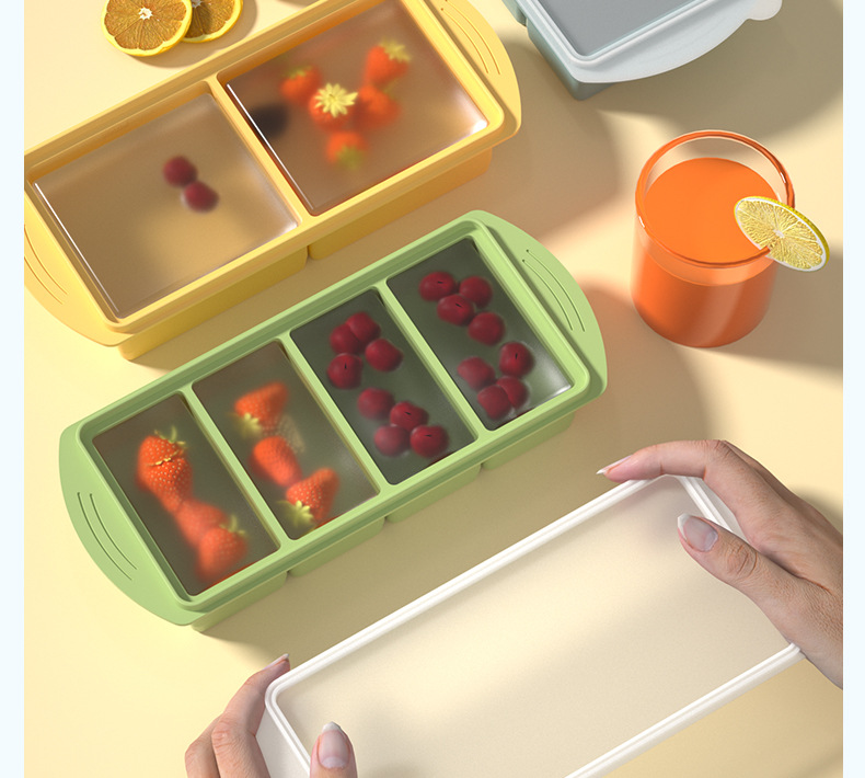 1000MLシリコン製冷凍トレイ（蓋付き）大容量スープキュー - Meal Prep Chia Pudding のレビューと価格