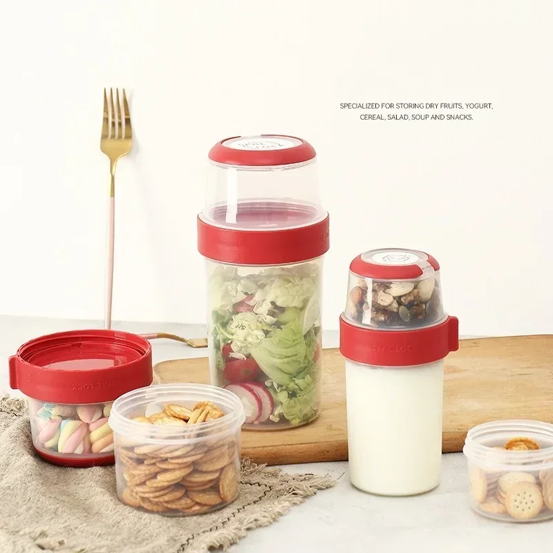 2層密閉型クリスパーボックス、コンパートメント付き、オートミ - Meal Prep Yogurt Containers のレビューと価格