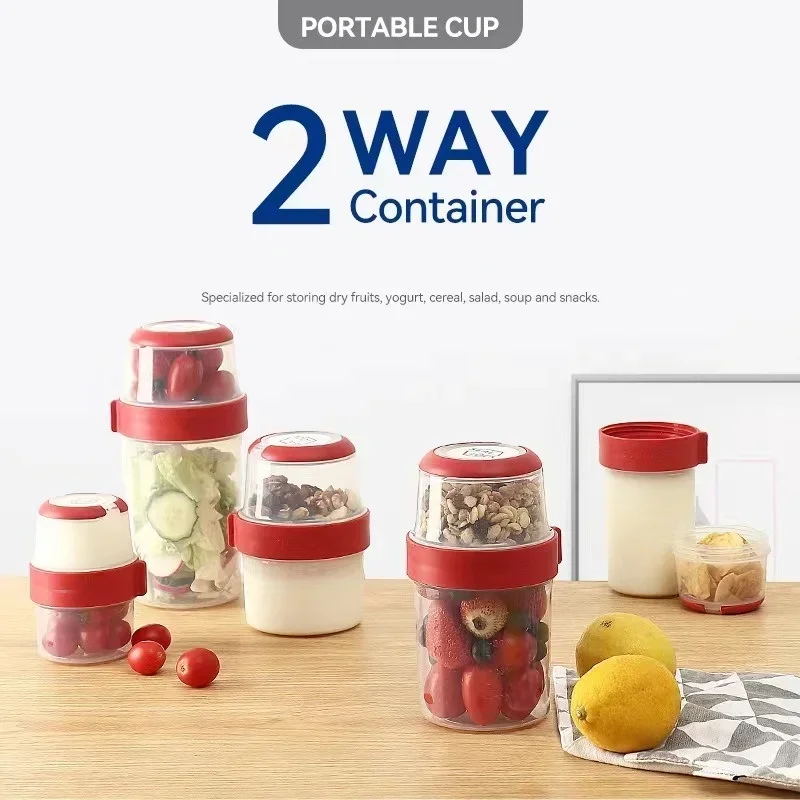 2層密閉型クリスパーボックス、コンパートメント付き、オートミ - Meal Prep Yogurt Containers のレビューと価格
