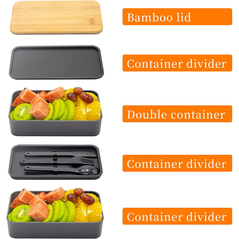 積み重ね可能な弁当箱 調理器具付き 1200ML オールイン - Meal Prep Fit のレビューと価格