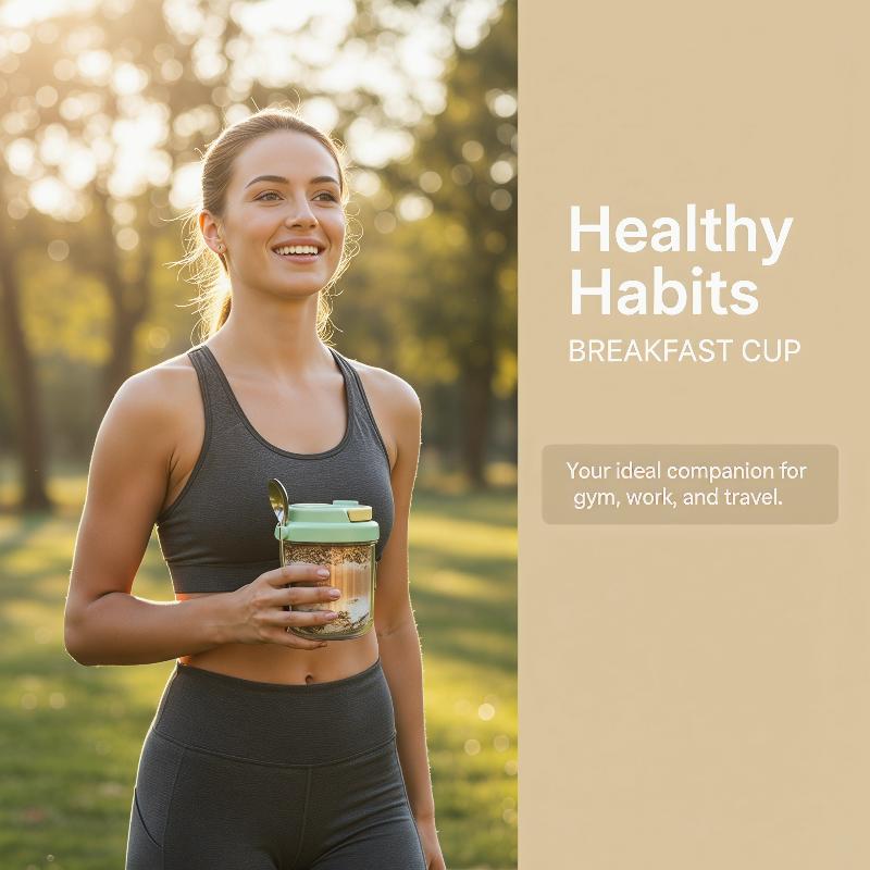 [E] 朝食カップ ポータブル オートミール シリアル ナッ - Meal Prep Yogurt Containers のレビューと価格