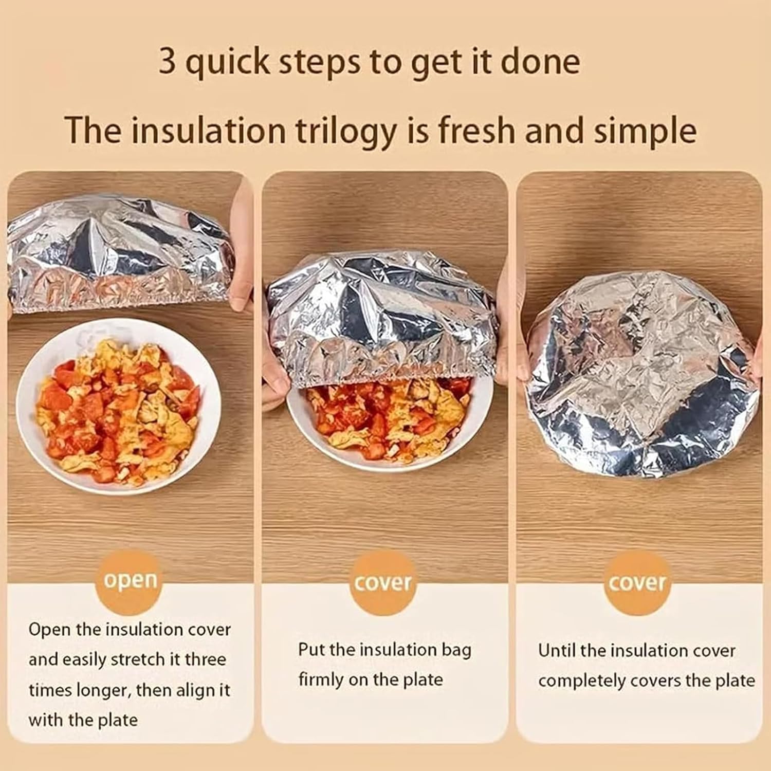 再利用可能なアルミホイルフードカバー、ポップアップ式アルミホ - Meal Prep Fit のレビューと価格