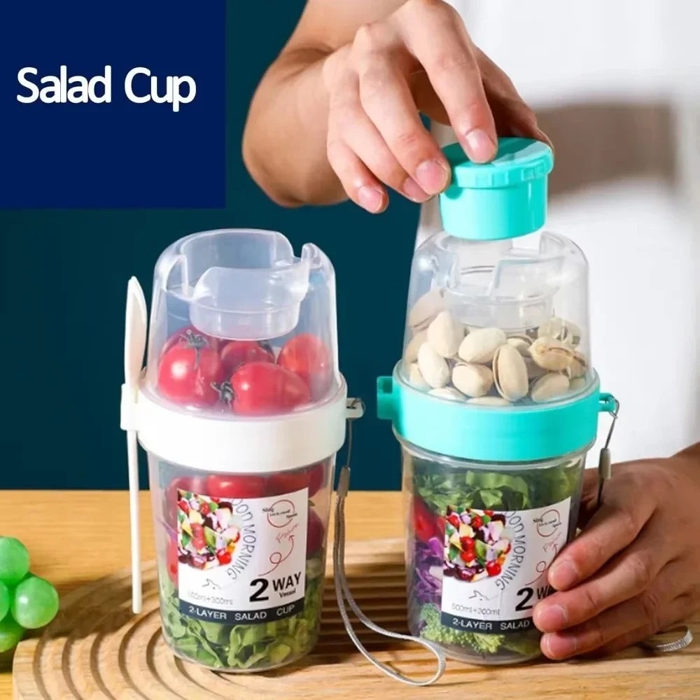 ポータブルサラダカップ朝食カップ食品分層ヨーグルトシリアルオ - Meal Prep Yogurt Containers のレビューと価格