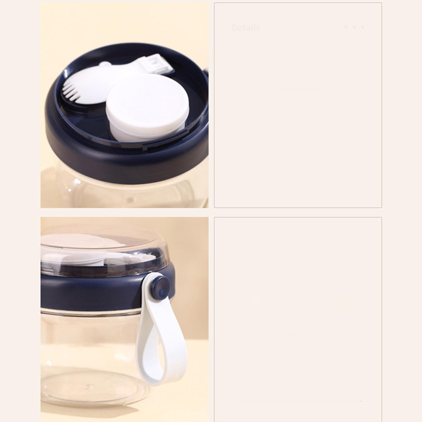 持ち運びに便利な蓋とスプーン付きの再利用可能なオートミール・ - Meal Prep Yogurt Containers のレビューと価格