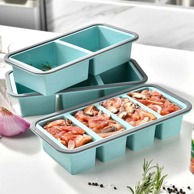 大型製氷皿-スープ用、蓋付きシリコン製冷凍トレイ、ソース、残 - Meal Prep Chia Pudding のレビューと価格