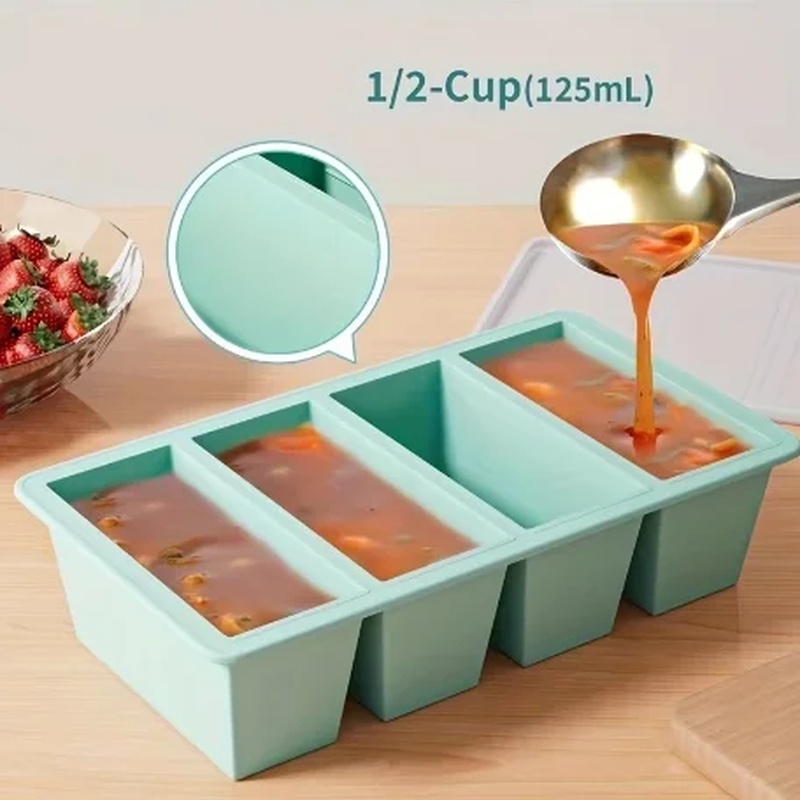 積み重ね可能なシリコン製冷凍トレイ（蓋付き）耐久性のある保存 - Meal Prep Chia Pudding のレビューと価格