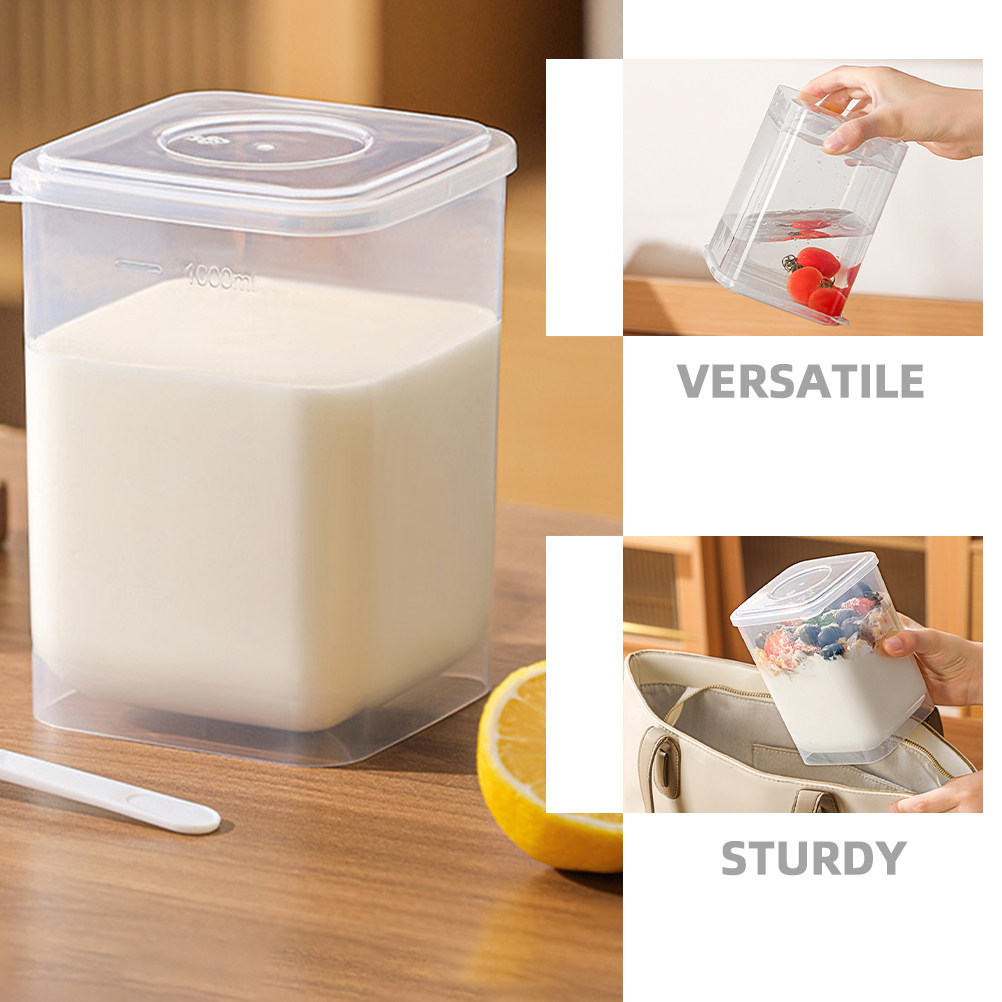 プラスチック製透明ヨーグルト保存容器 密閉容器 食品保存蓋  - Meal Prep Yogurt Containers のレビューと価格
