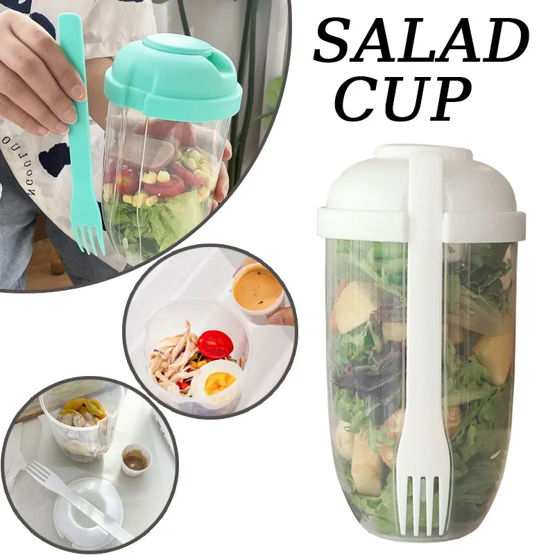 持ち運び可能な蓋付きサラダボウル、フォーク付き、オールインワ - Meal Prep Yogurt Containers のレビューと価格