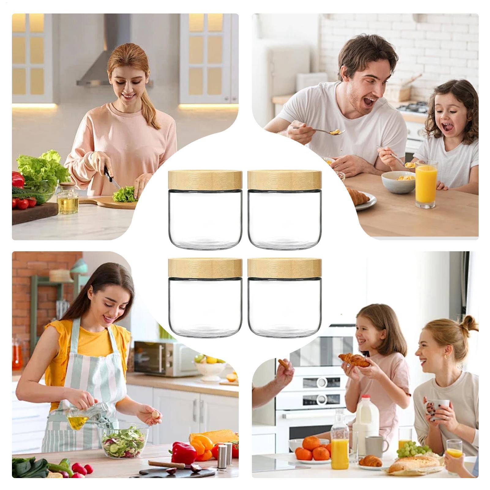 オーバーナイトオーツジャー 4個入り 300ml サラダガラ - Meal Prep Yogurt Containers のレビューと価格