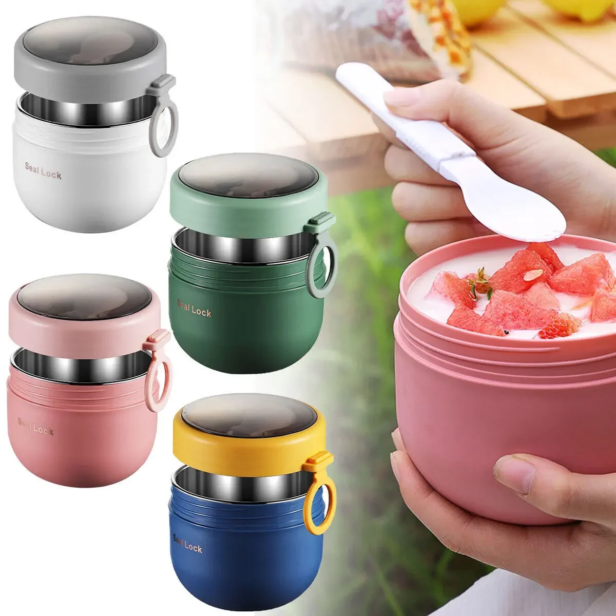 600 ミリリットル/800 ミリリットル朝食カップフォーク - Meal Prep Yogurt Containers のレビューと価格