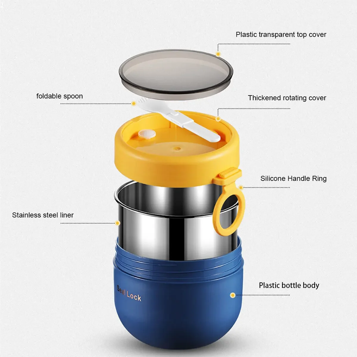 600 ミリリットル/800 ミリリットル朝食カップフォーク - Meal Prep Yogurt Containers のレビューと価格