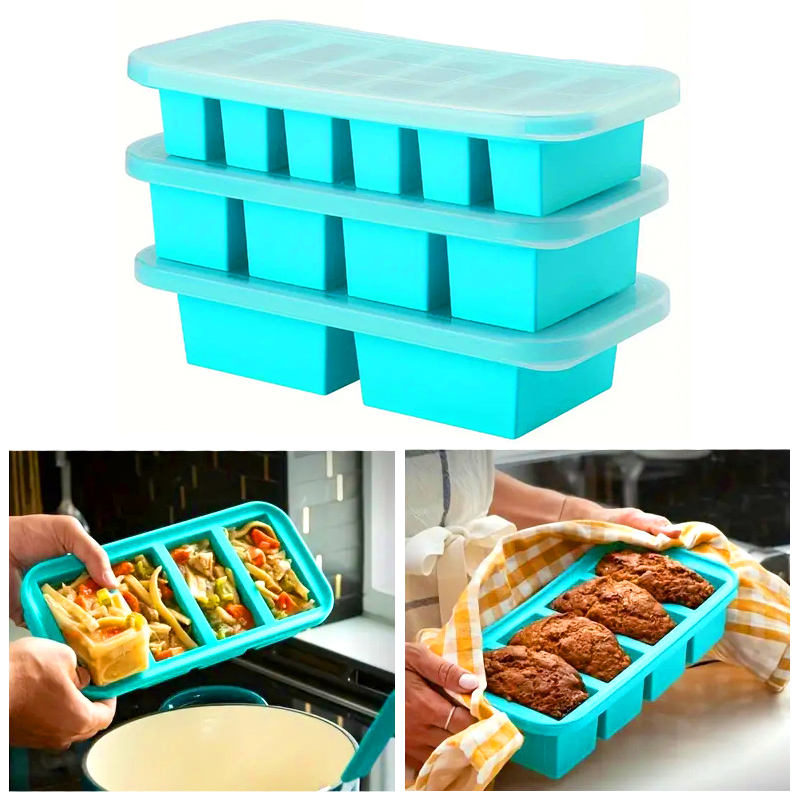 シリコン製冷凍型ギフトセット、蓋付き2カップ、4カップ、6カ - Meal Prep Chia Pudding のレビューと価格