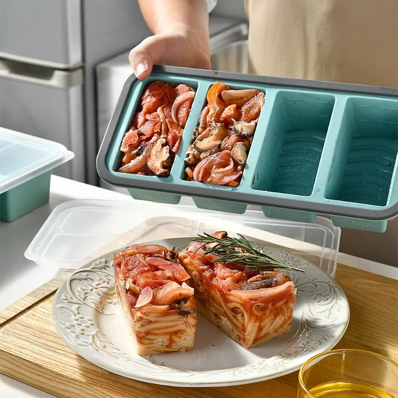 1個 シリコン製フードフリーザートレイ 蓋付き スープキュー - Meal Prep Chia Pudding のレビューと価格