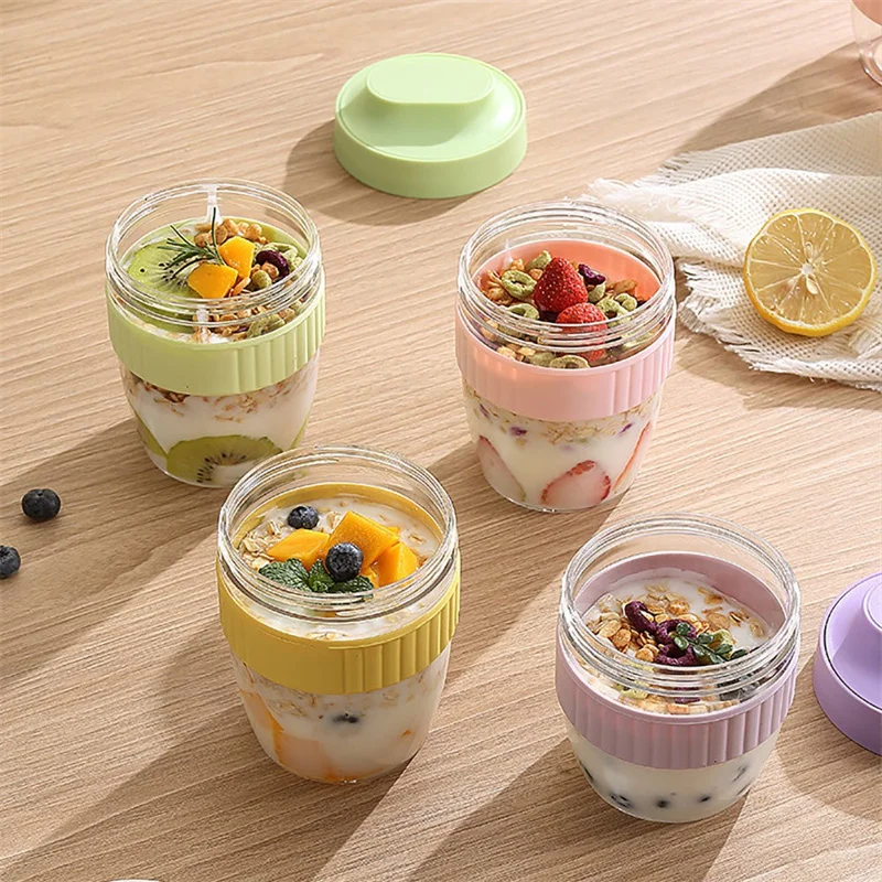 480/570 ミリリットル朝食カップポータブルオートミール - Meal Prep Yogurt Containers のレビューと価格