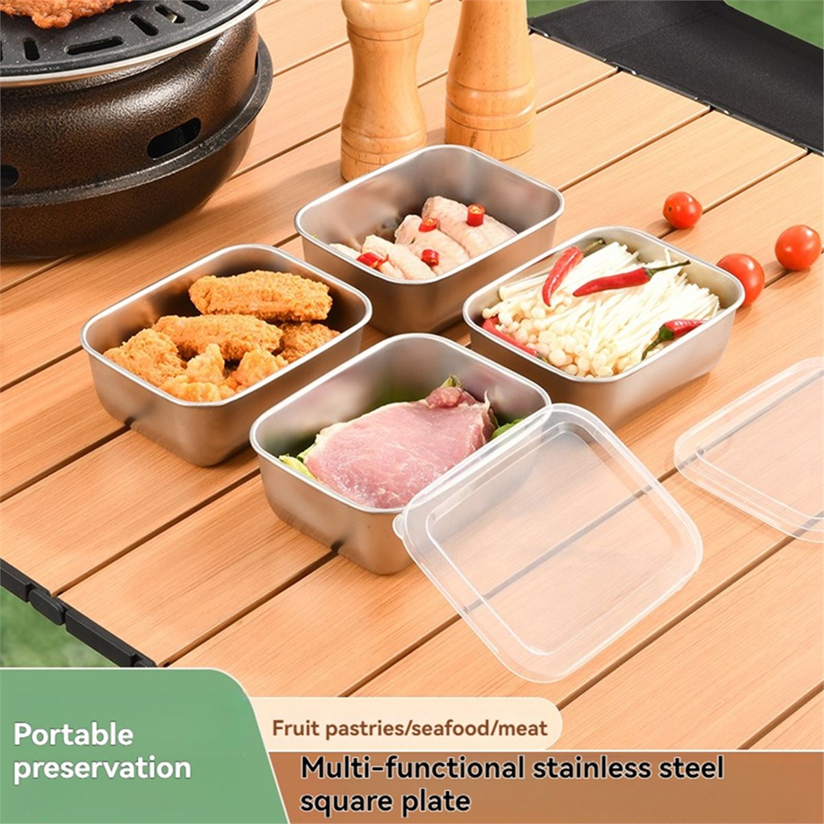 【AT48】冷蔵庫用スタッカブルフードコンテナ 新登場！食材 - Meal Prep Fit のレビューと価格