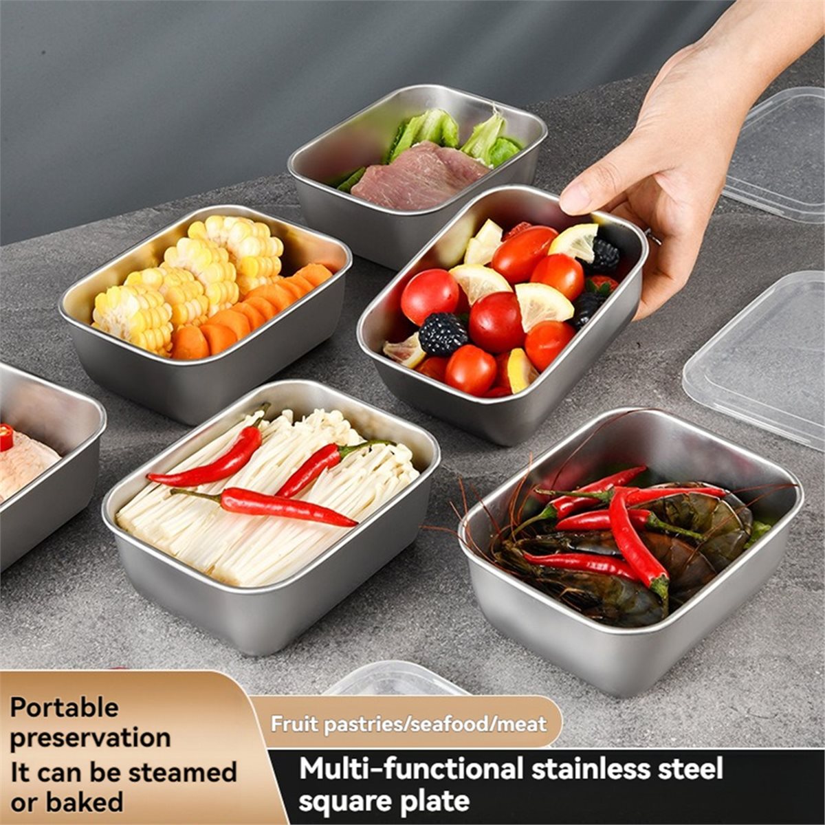 【AT48】冷蔵庫用スタッカブルフードコンテナ 新登場！食材 - Meal Prep Fit のレビューと価格