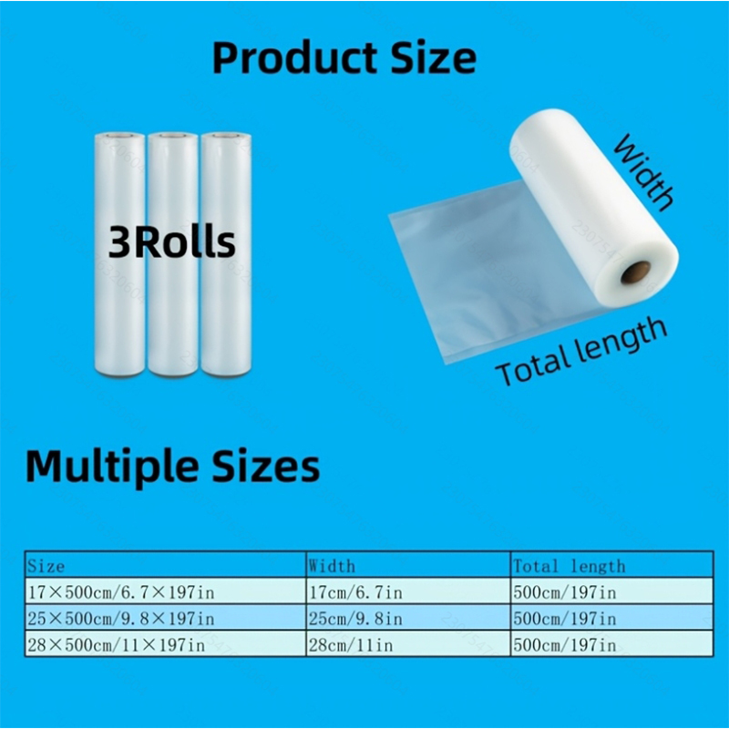 真空シールロールバッグ 3 個パック: 3x5m ロール、B - Meal Prep Fit のレビューと価格